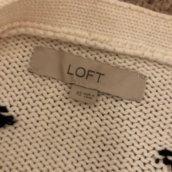 Ann Taylor LOFT Polka Dot Bobble Sweater. - Picture 3 of 5